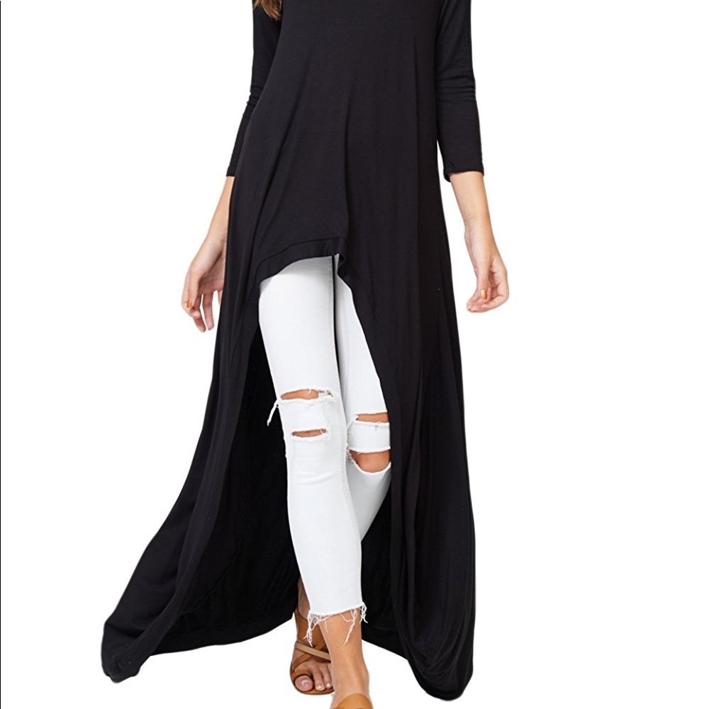 Annabelle high low maxi tunic 3/4 sleeve